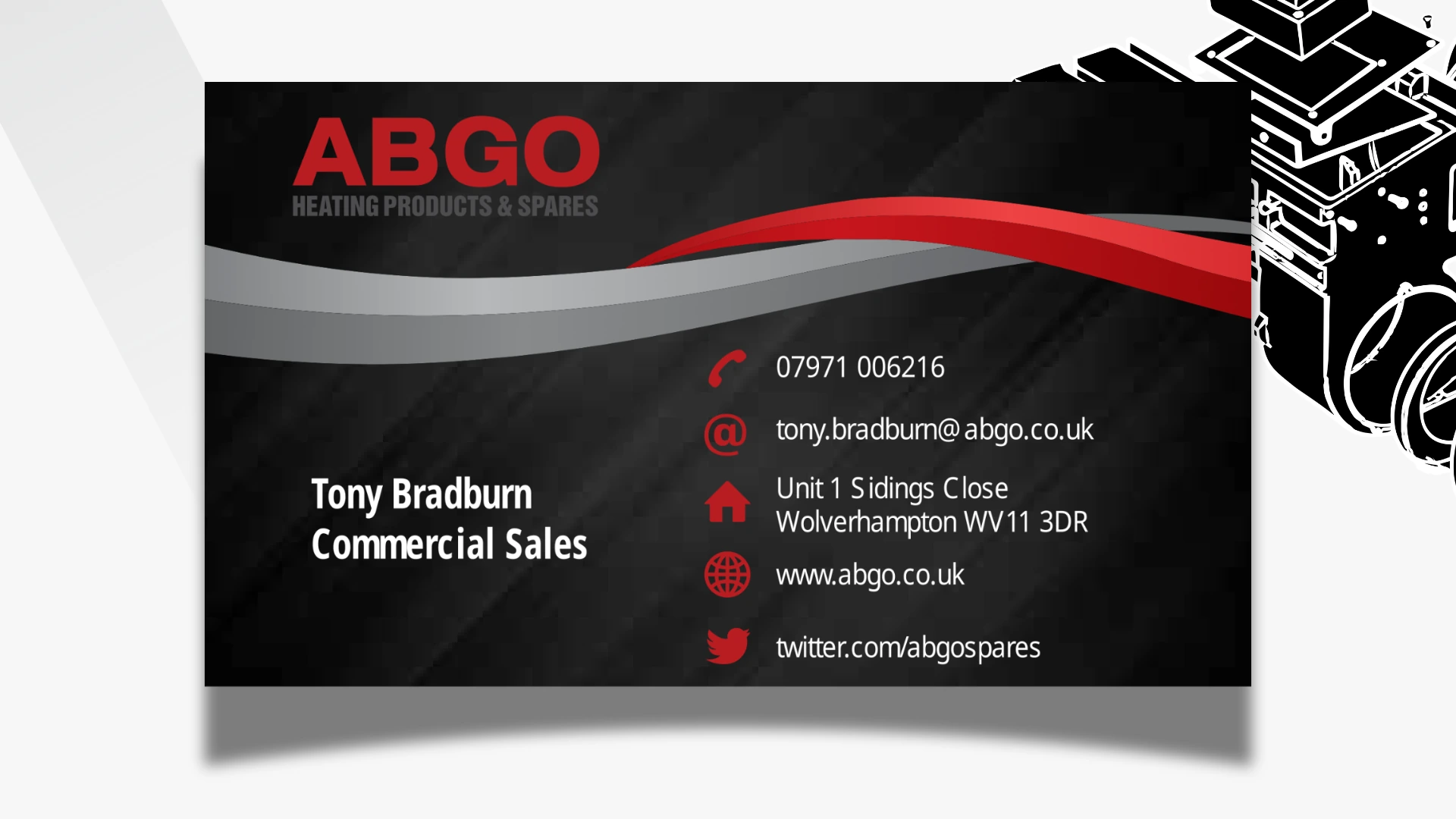 Tony Bradburn's Business Card